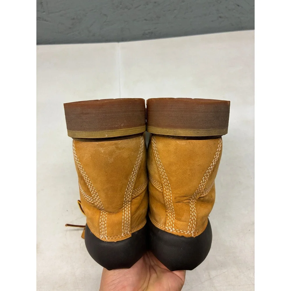 Timberland 6 Inch Premium Waterproof Boots Youth 3.5 Wheat Nubuck Leather